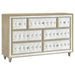 Antonella 7-drawer Upholstered Dresser Ivory and Camel - Tony’s Furniture Store & Linen (GA) - Multi Location