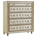 Antonella 5-drawer Upholstered Chest Ivory and Camel - Tony’s Furniture Store & Linen (GA) - Multi Location