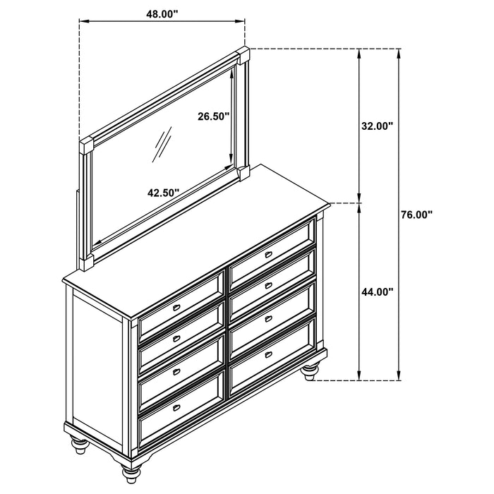 Andover Dresser With Mirror - Tony’s Furniture Store & Linen (GA) - Multi Location