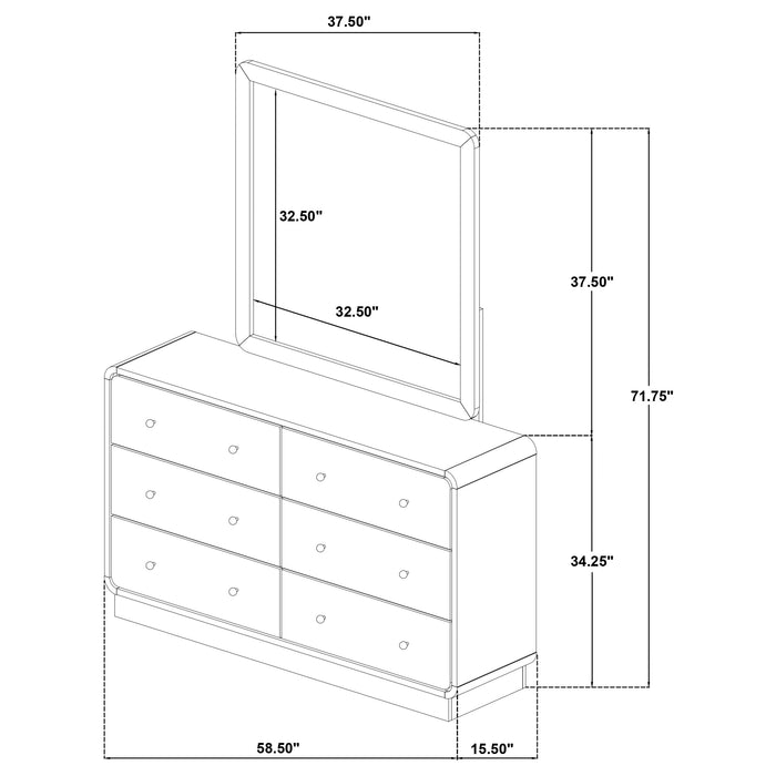Cavelle Dresser With Mirror - Tony’s Furniture Store & Linen (GA) - Multi Location