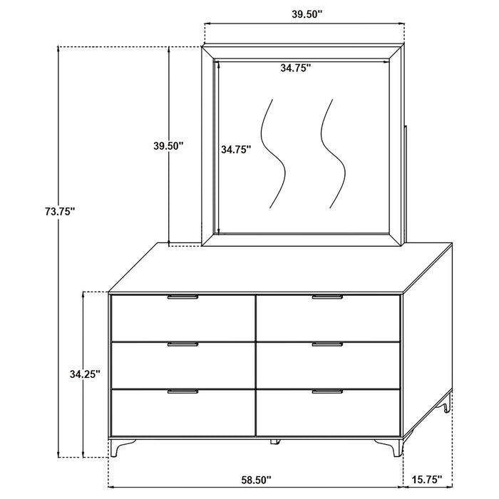 Kendall Dresser With Mirror - Tony’s Furniture Store & Linen (GA) - Multi Location