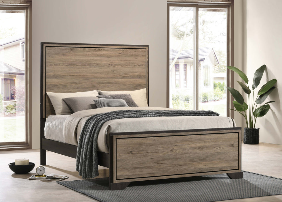 Baker Panel Bed Brown and Light Taupe - Tony’s Furniture Store & Linen (GA) - Multi Location