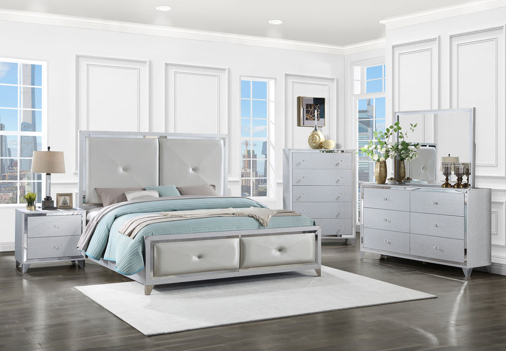 Larue Tufted Bedroom Set Silver - Tony’s Furniture Store & Linen (GA) - Multi Location