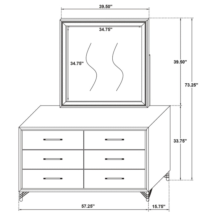 Lucia Dresser With Mirror - Tony’s Furniture Store & Linen (GA) - Multi Location