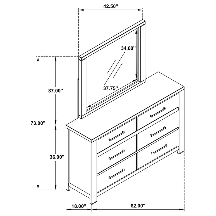 Kieran Dresser With Mirror - Tony’s Furniture Store & Linen (GA) - Multi Location