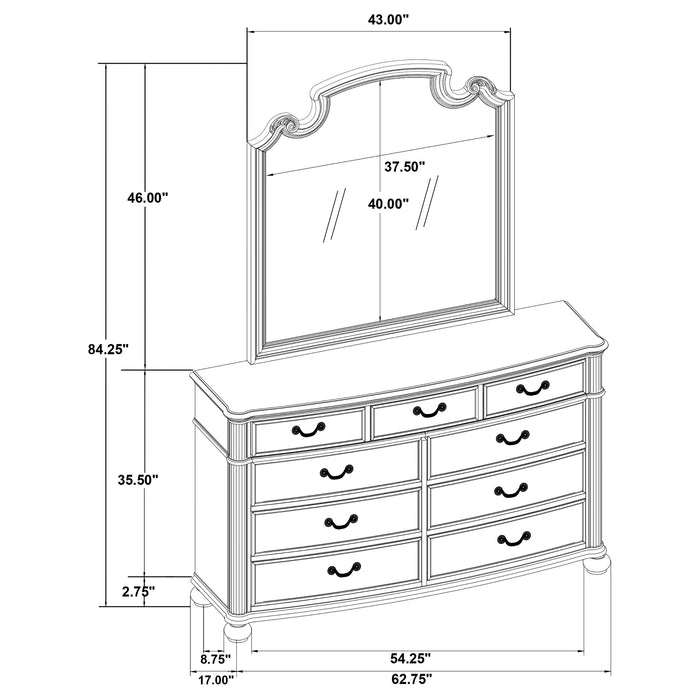 Celina Dresser With Mirror - Tony’s Furniture Store & Linen (GA) - Multi Location