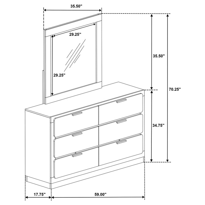 Caraway Dresser With Mirror - Tony’s Furniture Store & Linen (GA) - Multi Location
