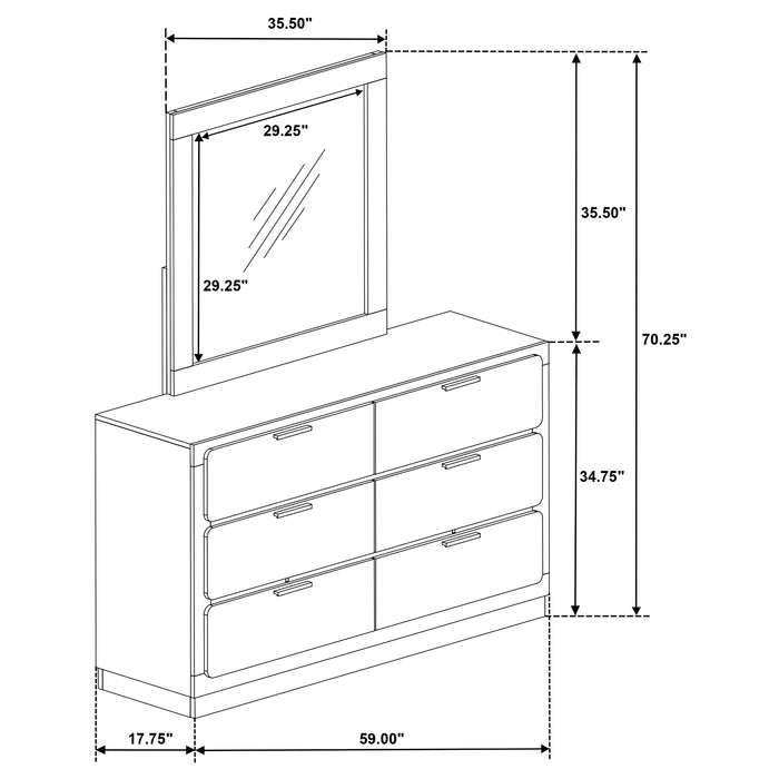 Caraway Dresser With Mirror - Tony’s Furniture Store & Linen (GA) - Multi Location