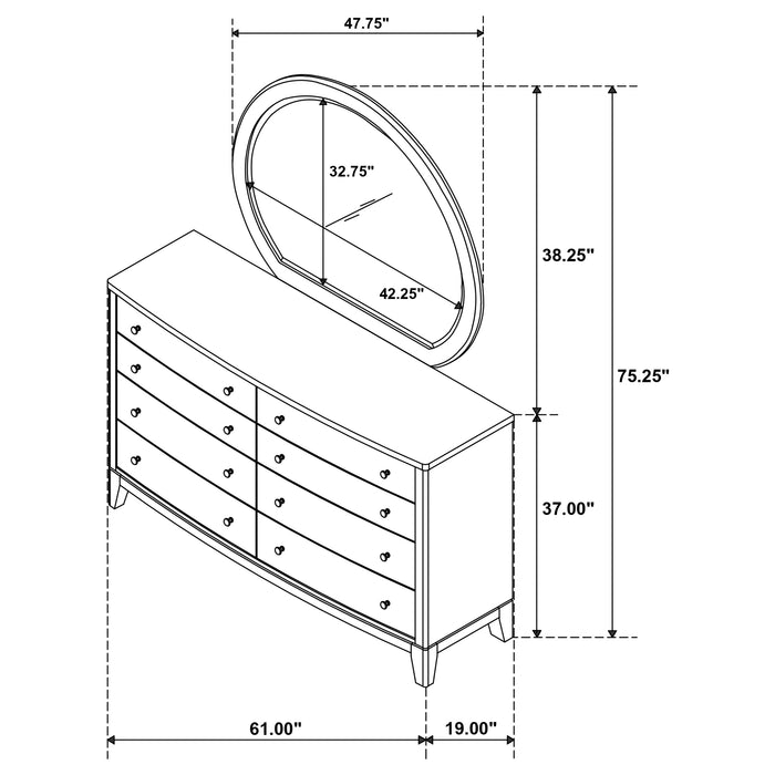 Granada Dresser With Mirror - Tony’s Furniture Store & Linen (GA) - Multi Location