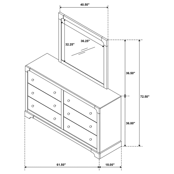 Gran Park Dresser With Mirror - Tony’s Furniture Store & Linen (GA) - Multi Location