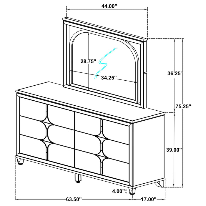 Olivia Dresser With Mirror - Tony’s Furniture Store & Linen (GA) - Multi Location