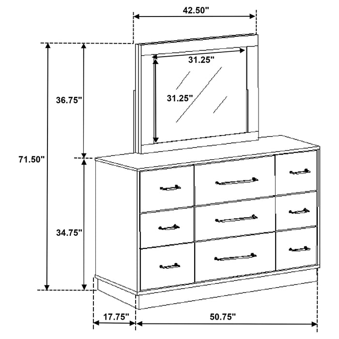 Fenwick Dresser With Mirror - Tony’s Furniture Store & Linen (GA) - Multi Location