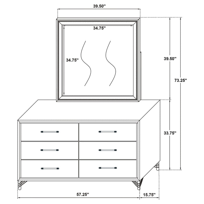 Lucia Dresser With Mirror - Tony’s Furniture Store & Linen (GA) - Multi Location