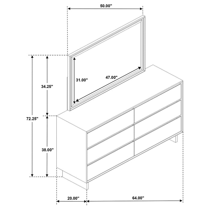 Glenwood Dresser With Mirror - Tony’s Furniture Store & Linen (GA) - Multi Location