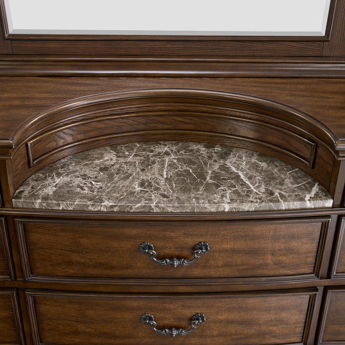 Cadenza Dresser and Mirror Set in Brown - Tony’s Furniture Store & Linen (GA) - Multi Location