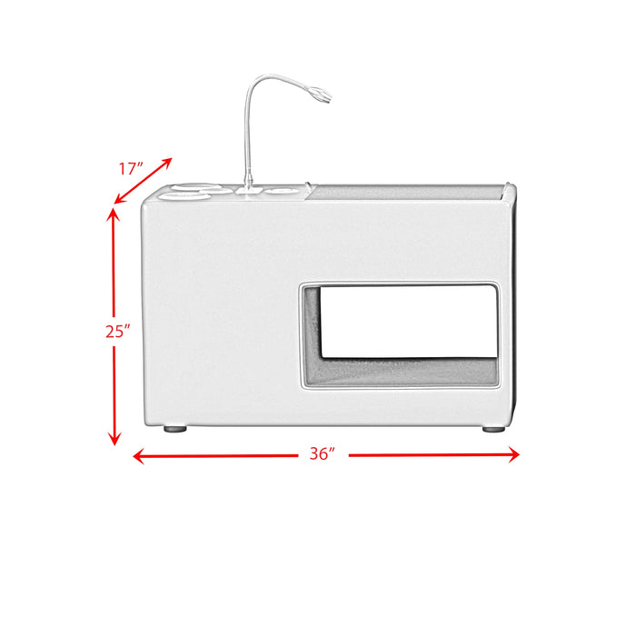 Valari Nightstand with Electronic Features in Grey PU - Tony’s Furniture Store & Linen (GA) - Multi Location
