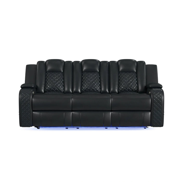 Carlo Power Motion Sofa with Power Headrest, Dropdown Table, Power Strip, LED and Reading Light - Tony’s Furniture Store & Linen (GA) - Multi Location
