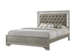 Crown Mark Lyssa King Upholstered Panel Bed in Embossed Crocodile Pattern image