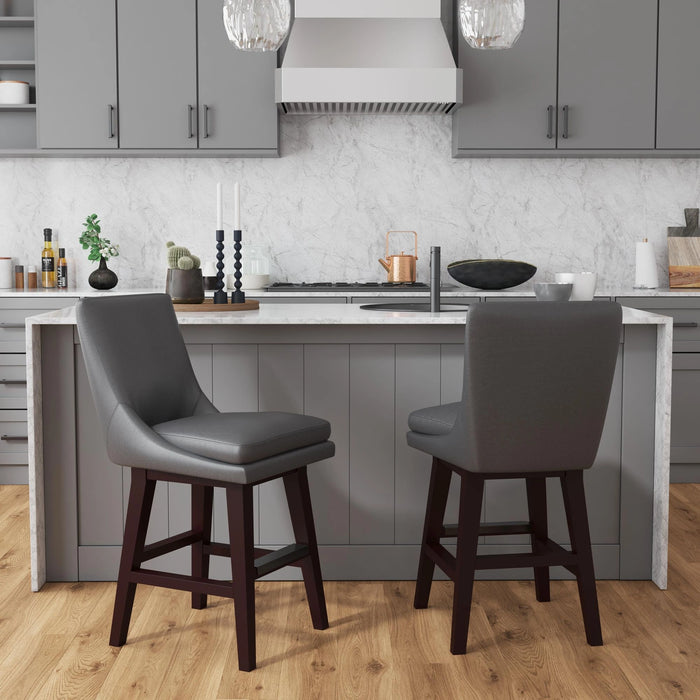 Villanova Swivel Counter Stool in Espresso (2 Per Carton) - Tony’s Furniture Store & Linen (GA) - Multi Location