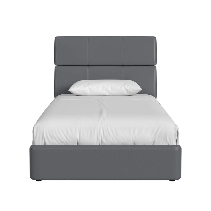 Valari Bed in Grey PU - Tony’s Furniture Store & Linen (GA) - Multi Location