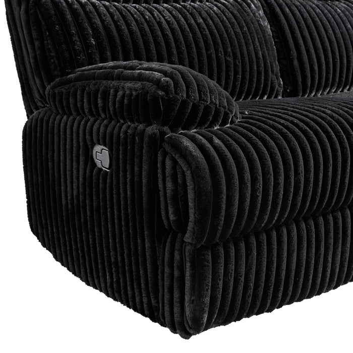 Admiral Loveseat with Console in Masis Black - Tony’s Furniture Store & Linen (GA) - Multi Location