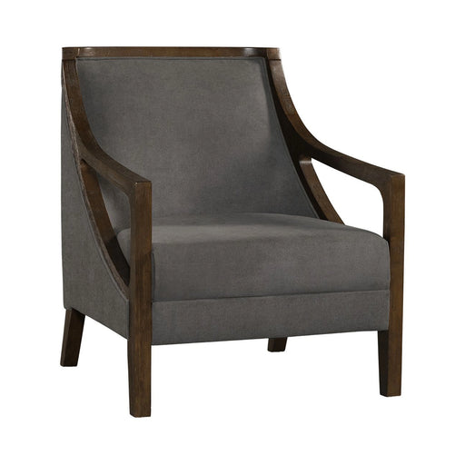 Hopkins Chair w/Brown Arm Columbia Charcoal - Tony’s Furniture Store & Linen (GA) - Multi Location
