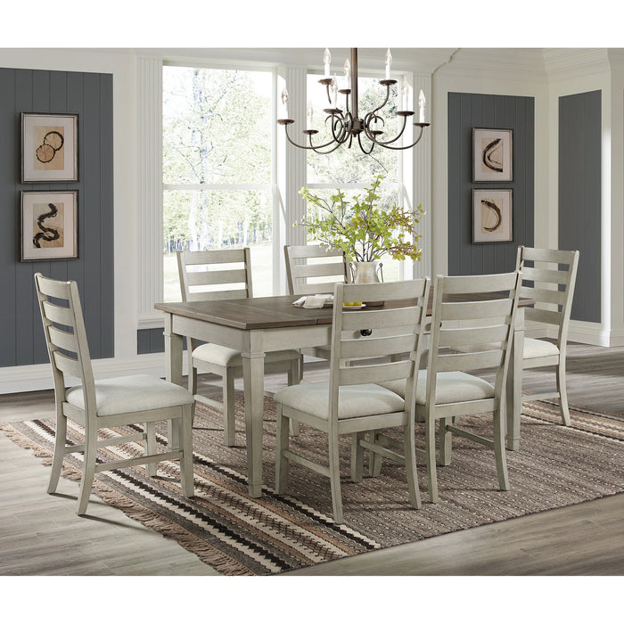 Farmington Dining Set in Medium Brown and Washed Stone - Tony’s Furniture Store & Linen (GA) - Multi Location