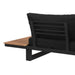 Cabana Three Piece Outdoor Living Set with Dark Grey Olefin in Black - Tony’s Furniture Store & Linen (GA) - Multi Location
