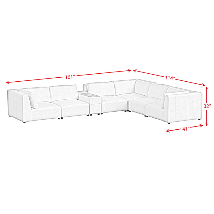 Zandara Modular Set in Olefin Beige - Tony’s Furniture Store & Linen (GA) - Multi Location