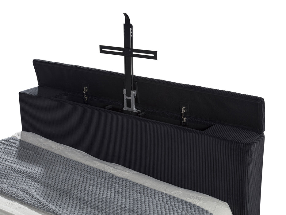 Tisdall Wingback TV Bed with Flame Visualizer