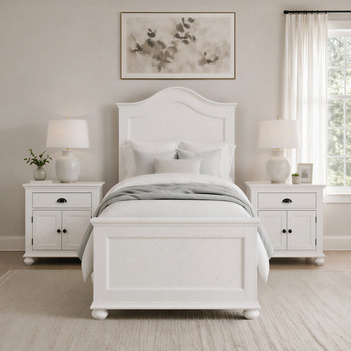 Kona Bedroom Set with 2 Nightstands in White - Tony’s Furniture Store & Linen (GA) - Multi Location