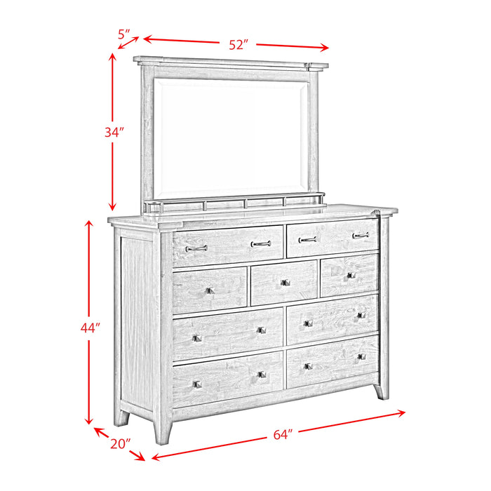Gage Dresser & Mirror Set in Chestnut - Tony’s Furniture Store & Linen (GA) - Multi Location