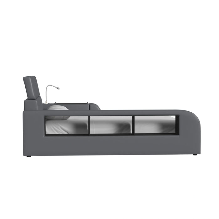 Valari Side Bookcase in Grey PU - Tony’s Furniture Store & Linen (GA) - Multi Location