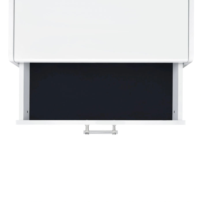 Irvine Mini Dressing Table with Stool, LED and USB in Glossy White - Tony’s Furniture Store & Linen (GA) - Multi Location