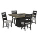 Jemma Square Table w/ Grey Top & Dark Espresso Base - Tony’s Furniture Store & Linen (GA) - Multi Location