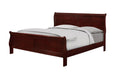 Crown Mark Furniture Louis Philip King Bed in Dark Cherry image