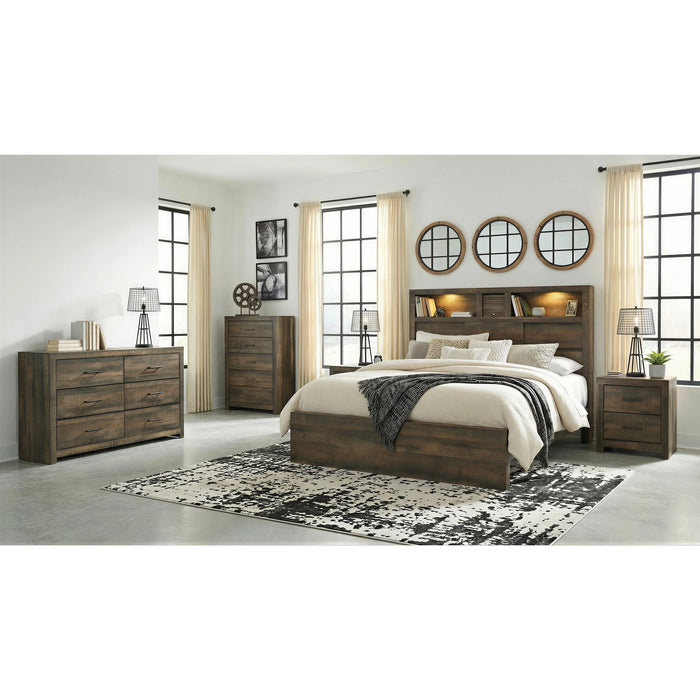 Bailey Bookcase Panel Bedroom Set with 2 Nightstands - Tony’s Furniture Store & Linen (GA) - Multi Location