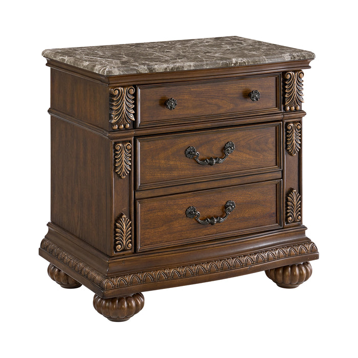 Cadenza UPH Bedroom Set with Black PU in Brown - Tony’s Furniture Store & Linen (GA) - Multi Location