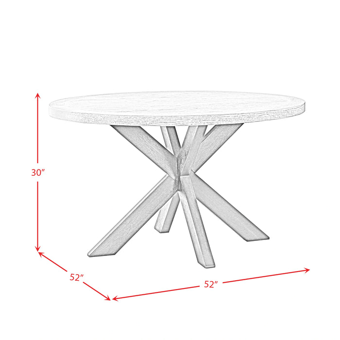 Axel 5PC Standard Height Dining Set in Espresso-Round Table and Four Light Grey Fabric Chairs - Tony’s Furniture Store & Linen (GA) - Multi Location