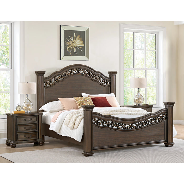 Brunswick Bedroom Set with 2 Nightstands in Mahogany - Tony’s Furniture Store & Linen (GA) - Multi Location