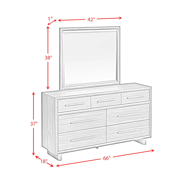 Brisbane Dresser and Mirror Set with LED in Brown - Tony’s Furniture Store & Linen (GA) - Multi Location
