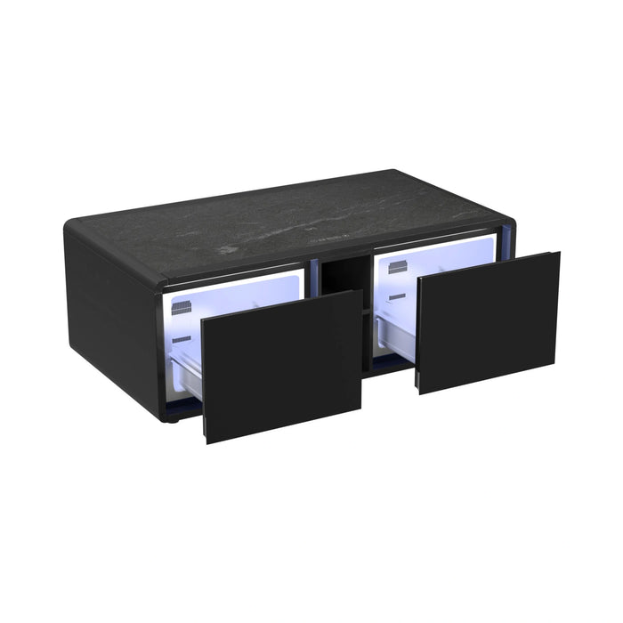 Halo Smart Coffee Table with Cooler and Speaker in Black - Tony’s Furniture Store & Linen (GA) - Multi Location