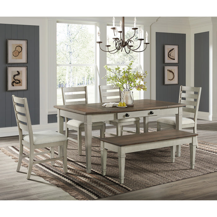 Farmington Dining Set in Medium Brown and Washed Stone - Tony’s Furniture Store & Linen (GA) - Multi Location