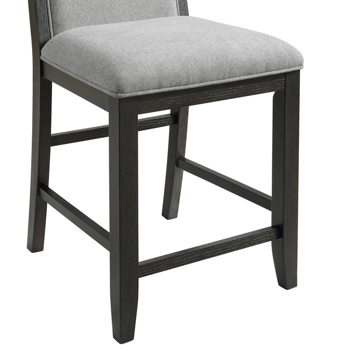 Elodie Counter Chair with Grey Fabric in Charcoal (2 Per Carton) - Tony’s Furniture Store & Linen (GA) - Multi Location