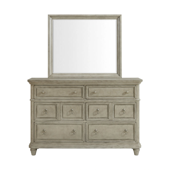 Whit-Ash Dresser and Mirror Set in Light Grey - Tony’s Furniture Store & Linen (GA) - Multi Location
