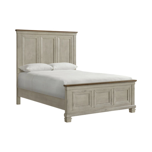 Farmington Panel Bed in Medium Brown and Washed Stone - Tony’s Furniture Store & Linen (GA) - Multi Location