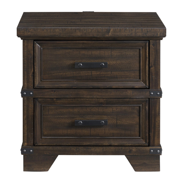Colorado City 2-Drawer Nightstand with USB in Charcoal - Tony’s Furniture Store & Linen (GA) - Multi Location