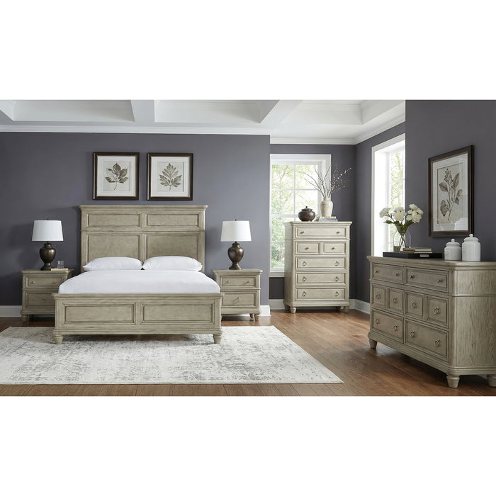 Whit-Ash Bedroom Set with 2 Nightstands in Light Grey - Tony’s Furniture Store & Linen (GA) - Multi Location