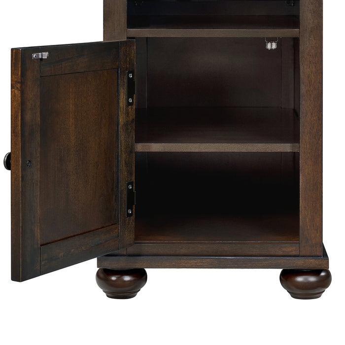 Wagner Chairside Table with USB in Cherry - Tony’s Furniture Store & Linen (GA) - Multi Location