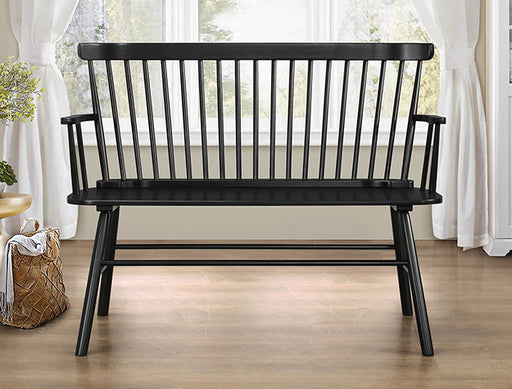 JERIMIAH SPINDLEBACK BENCH BLACK - Tony’s Furniture Store & Linen (GA) - Multi Location